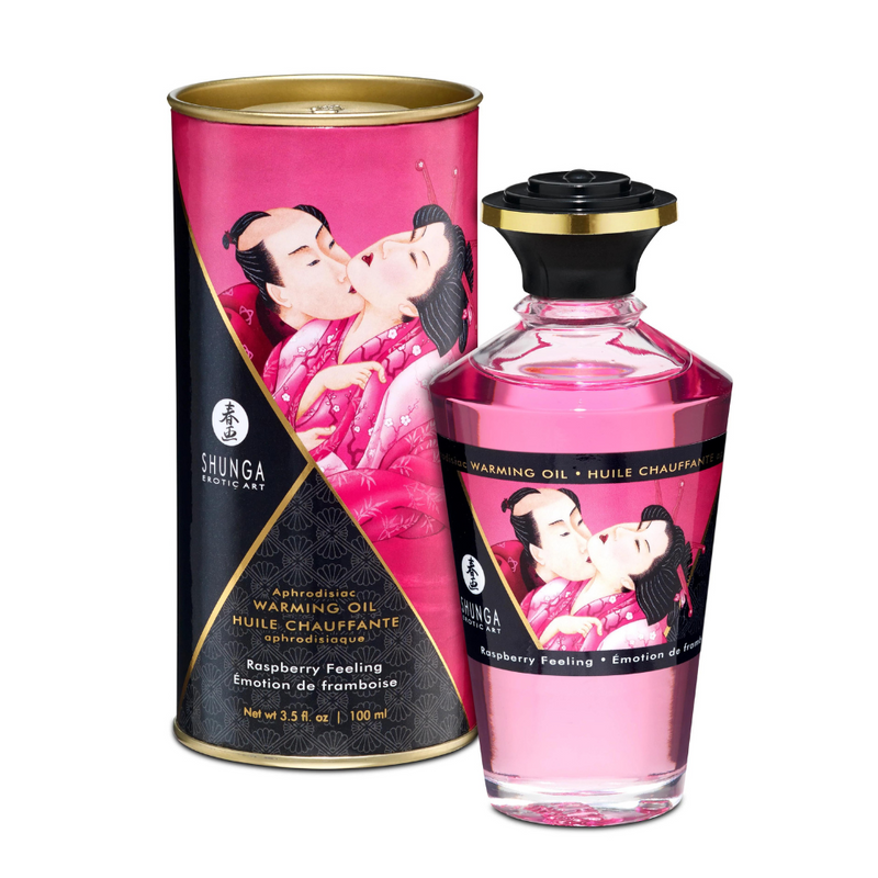 Shunga Intimate Kisses Warming Oil Raspberry 100ml