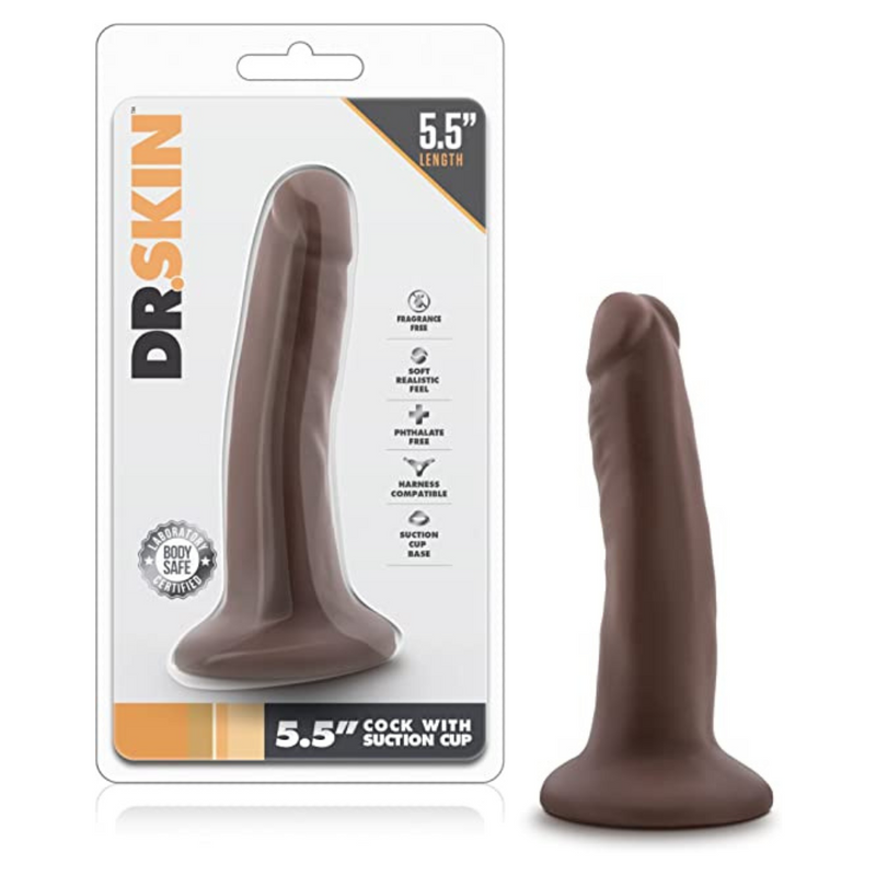Dr Skin Dildo Brown 14cm