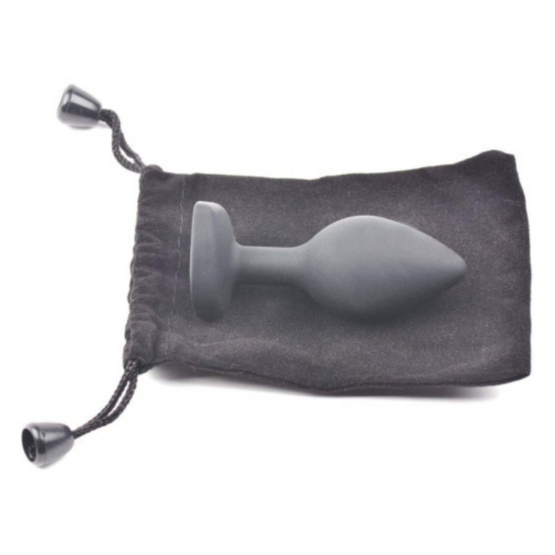 Small Silicone Anal Plug with Heart Shape Diamond