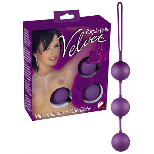 Trio Purple Velvet Balls